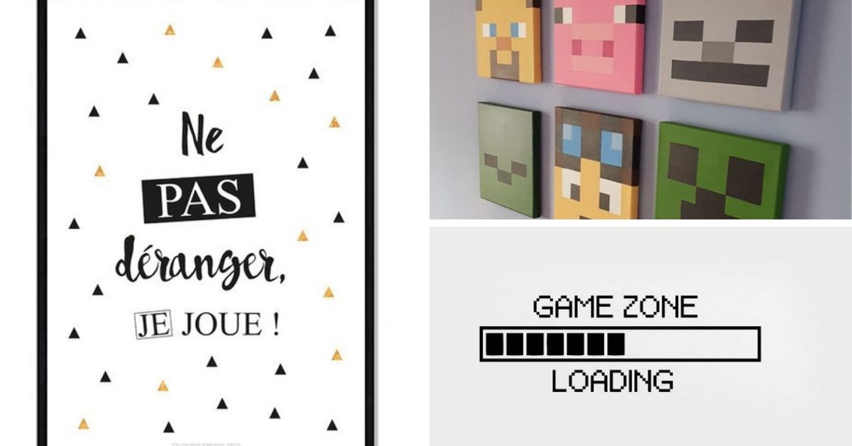 cadre amusant pour salle de jeux