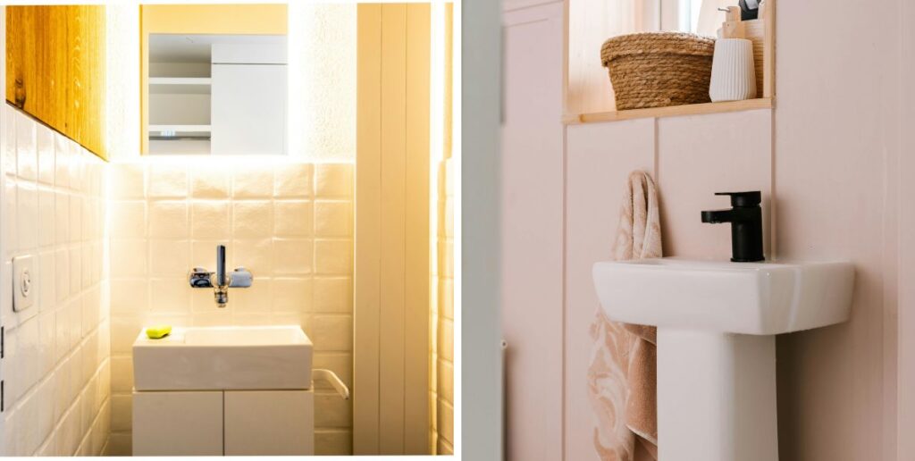 peinture et lumiere salle de bain