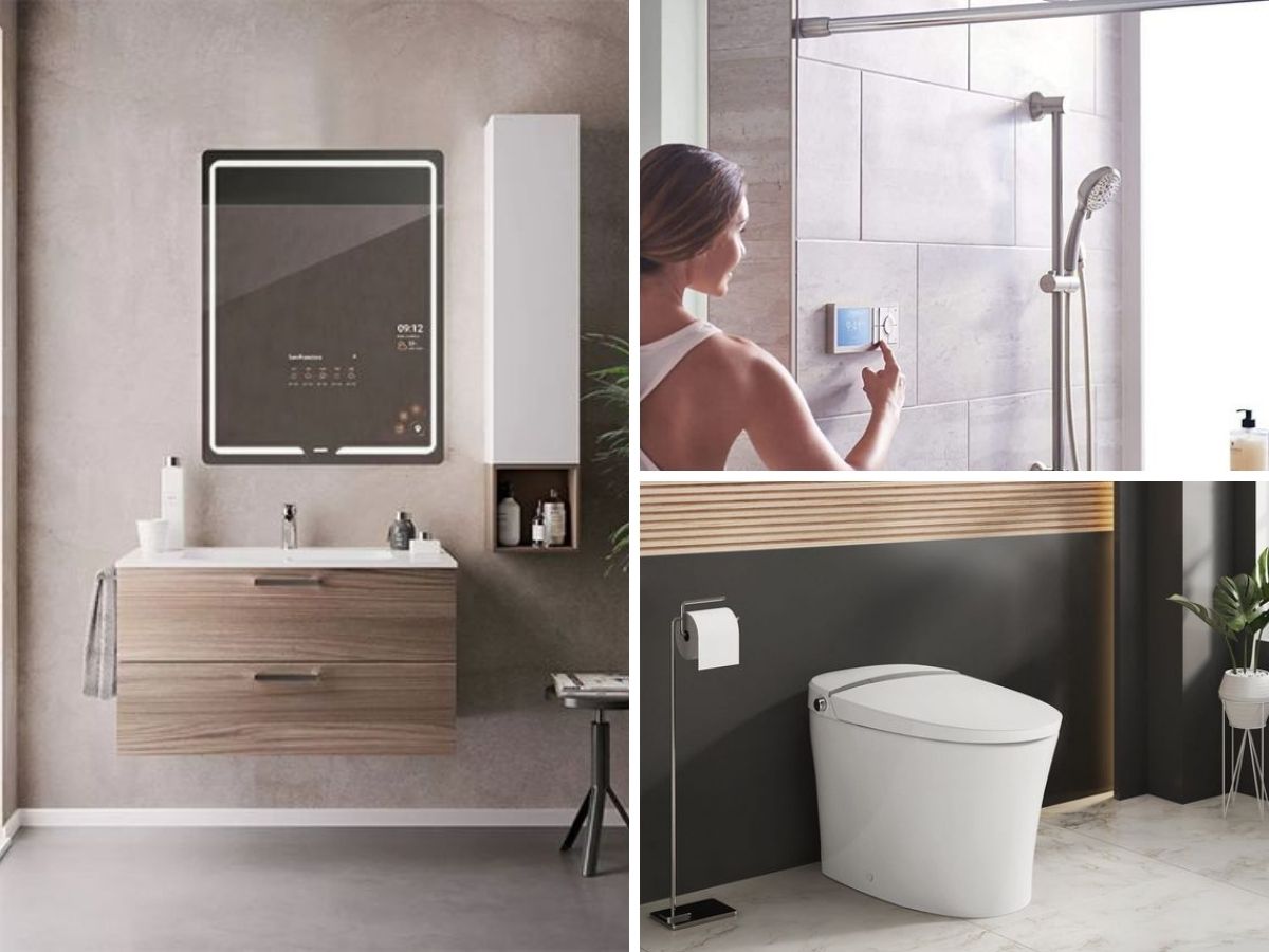 salle de bain intelligente toilette intelligente miroir intelligent et douche intelligente