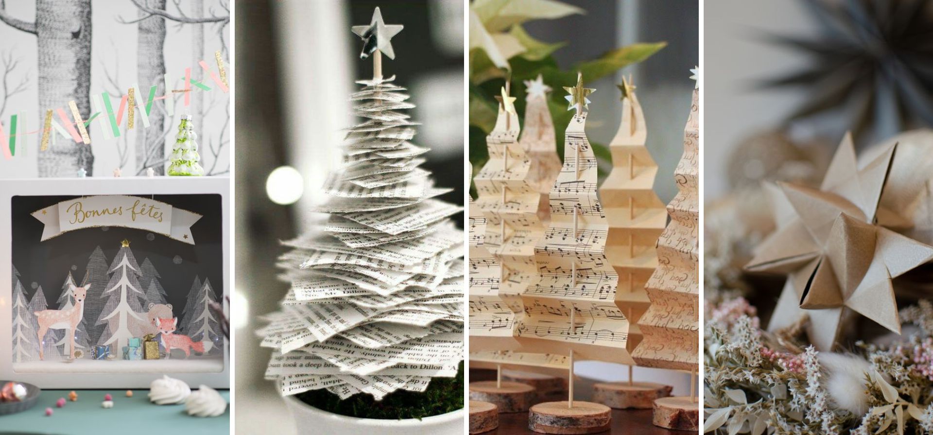 Décorations de Noël en papier et carton