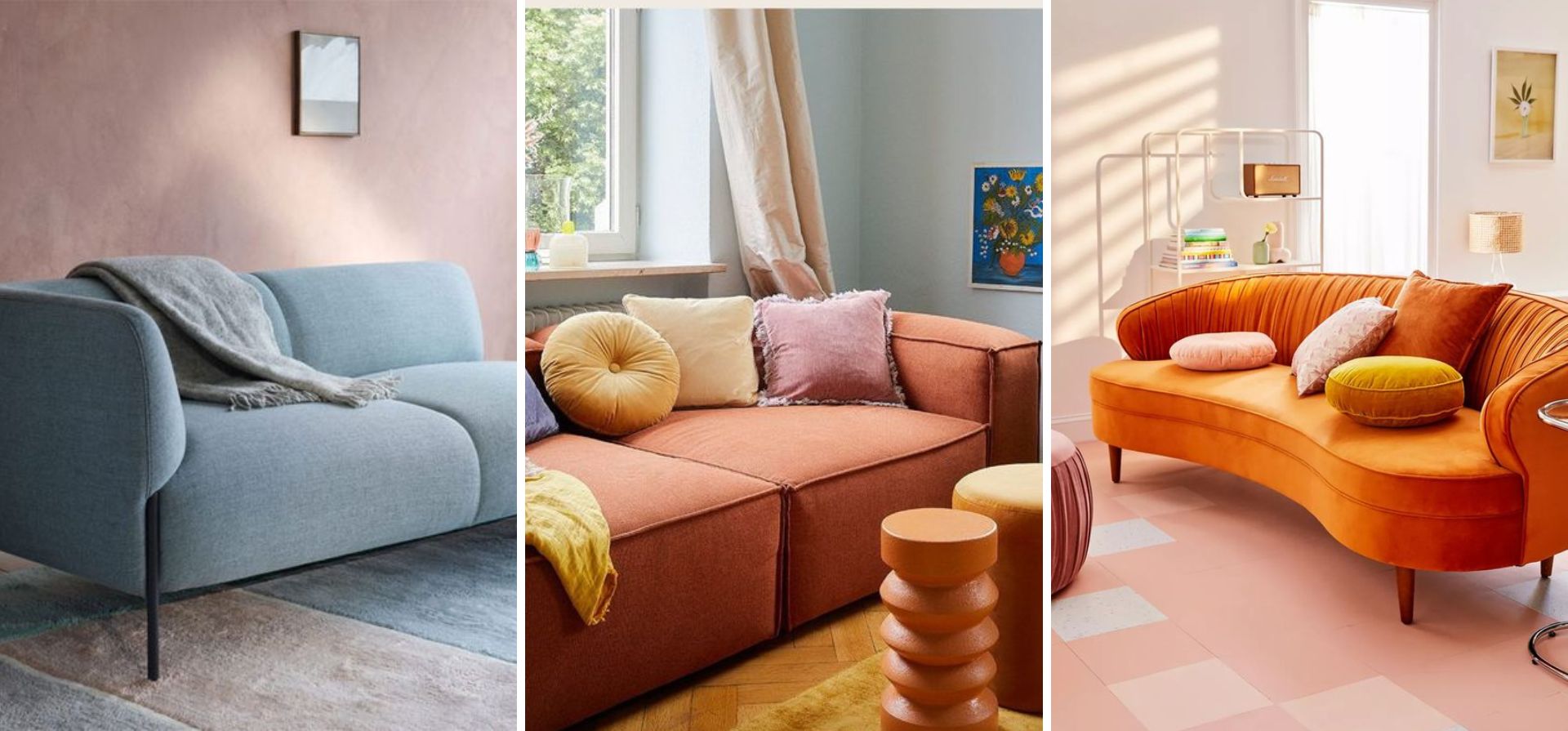 sofa couleur pastel dans salon 2023