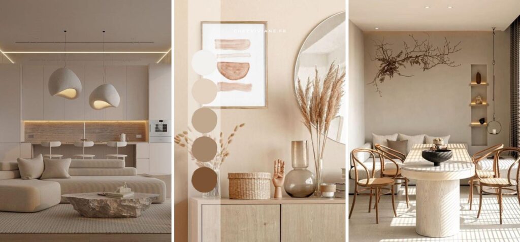 beige deco monochrome