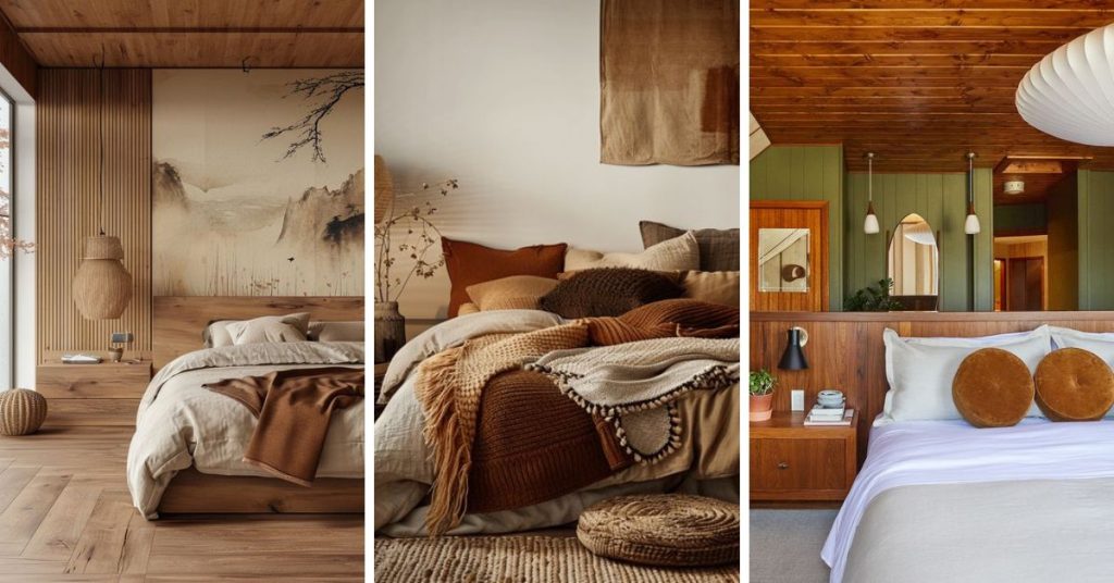 idee chambre a coucher teinte brun